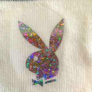 Black & white beanie w/ playboy decal